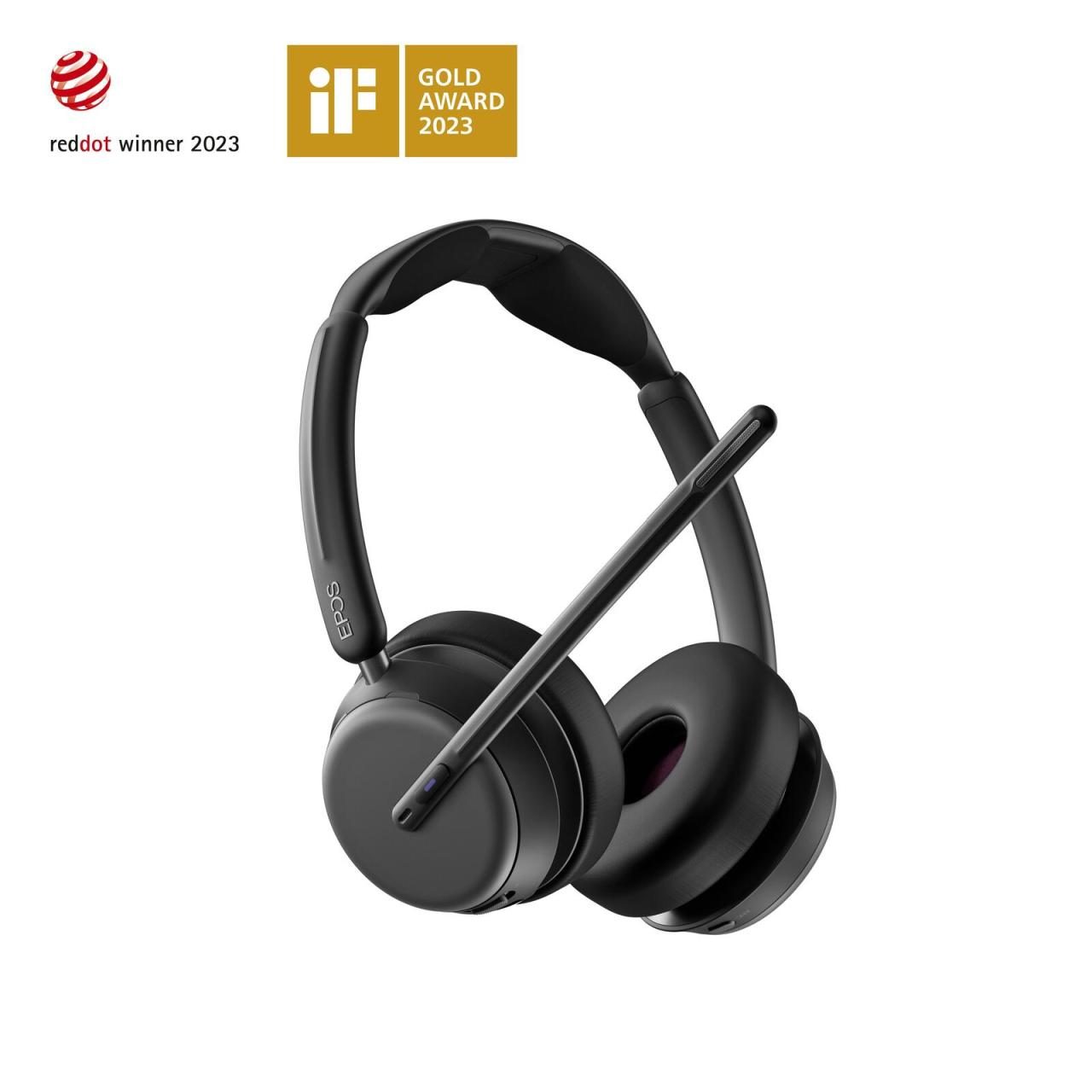 5714708009382 - EPOS Impact 1060T ANC Stereo-Bluetooth-Headset Zertifiziert für Microsoft Teams mit Active-Noice-Canceling Schwarz