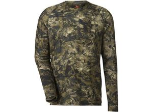 5714733549235 - Tarnshirt Langarm Active Camo InVis Green Gr m - Grün - Seeland