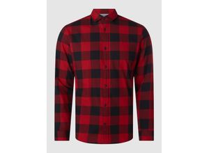 5714921625642 - Jack & Jones JJEGINGHAM TWILL SHIRT L S NOOS Langarmhemd rot schwarz