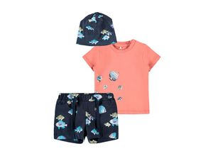 5714926791045 - - Shorts NBMFASOLLE mit T-Shirt und Mütze in dark sapphire Gr56