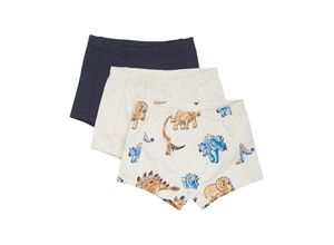 5714999275374 - - Boxershorts DINO AOP 3er-Pack in beige Gr134