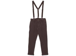 5714999296577 - En Fant - Stoffhose STRIPES mit Hosenträgern in coffee bean Gr92