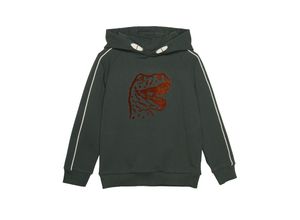 5714999334859 - - Kapuzensweatshirt T-REX in dunkelgrün Gr92