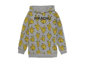 5714999471813 - - Kapuzen-Pullover PIKACHU AOP in light grey melange Gr98