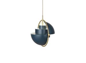 5715015229302 - GUBI Hängeleuchte Multi-Lite Ø 36 cm messing dunkelblau