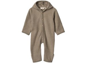 5715023768176 - - Wollfleece-Overall ATA mit Kapuze in grey stone Gr74