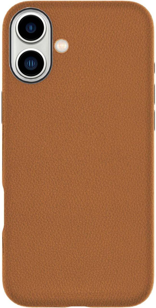 5715063424810 - iPhone 16 INFINITE VENICE Magnetic Leather Cover - Brown