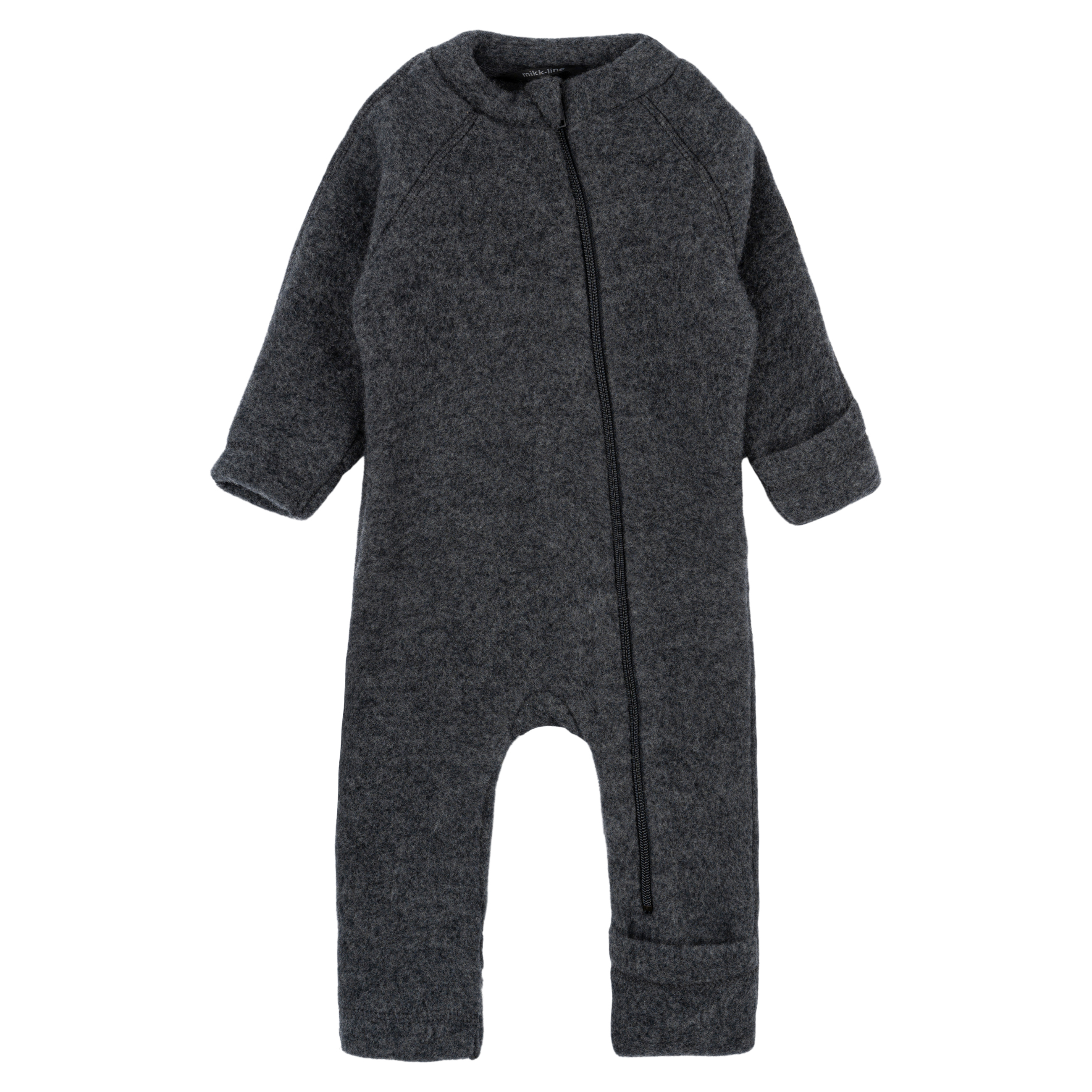 5715073230890 - mikk-line - Wolloverall BABY SUIT in melange anthracite Gr80