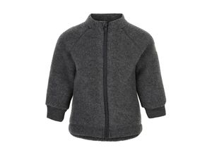 5715073236069 - mikk-line - Wollfleece-Jacke MERINO BABY in melange anthracite Gr98