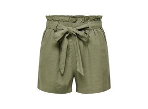 5715094246801 - JDY Leinenshorts Say Kalamata Unifarben Grün - Gr 36