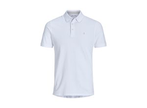 5715096203345 - JACK & JONES Poloshirt JJEPAULOS POLO SS NOOS White TONAL VAPOR BLUE SLIM Unifarben Weiß - Gr L