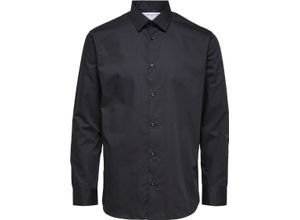 5715096984503 - SELECTED Businesshemd Slim-Fit Kent-Kragen Baumwolle für Herren schwarz M