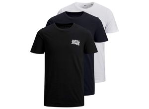 5715098107818 - Jack & Jones T-Shirt 3er Pack Herren Baumwolle schwarz