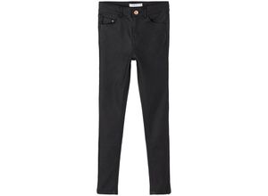 5715102092659 - - Kunstleder-Hose NKFPOLLY DNMCOATED 7545 Skinny Fit in black denim Gr116