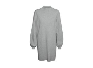 5715103914929 - VERO MODA Minikleid VMNANCY LS FUNNELNECK DRESS NOOS Light Grey Melange Unifarben Grau - Gr L 5715103914929 - VERO MODA Minikleid VMNANCY LS FUNNELNECK DRESS NOOS Light Grey Melange Unifarben Grau - Gr L