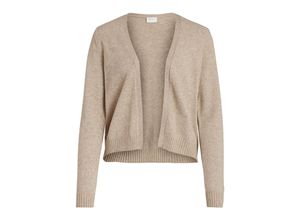 5715105519092 - VILA Cardigan VIRIL SHORT L S KNIT CARDIGAN-NOOS Natural Melange Unifarben Beige - Gr XXL