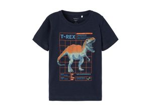 5715113649835 - - T-Shirt NMMBERTEL - T-REX in dark navy Gr92