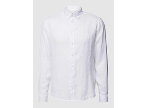 5715173152344 - Leinenhemd mit Button-Down-Kragen