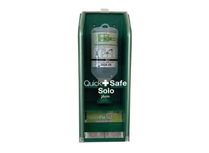 5715205009004 - - Augenspülstation QuickSafe Solo 05 l + Pflasterrefill B140 mm Haltbarkeit 3 Jahre(ungeöffnete Flasche)