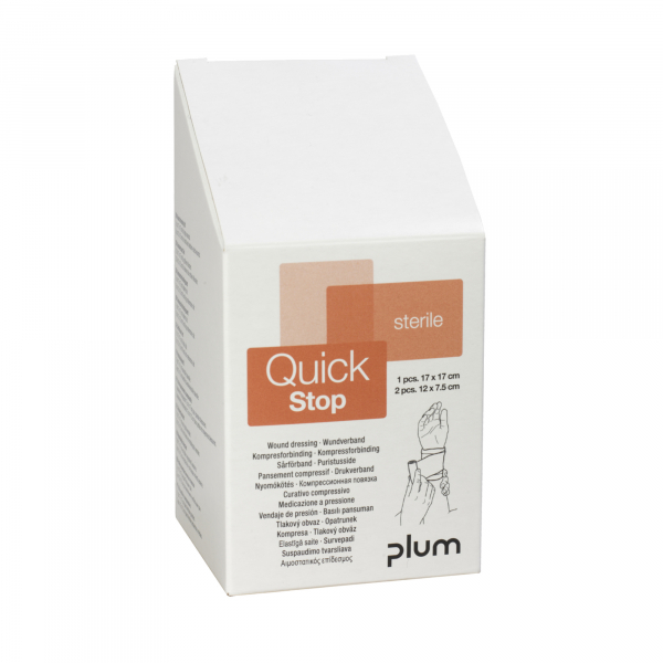 5715205515222 - Plum A S PLUM Wundverband QuickStop 5152 sort 5715205515222 Plum A S 3 Stück