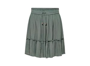 5715206405737 - ONLY Minirock ONLIBIZA LIFE SHORT SKIRT WVN NOOS Balsam Green Unifarben Grün - Gr S