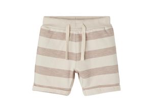 5715210953484 - - Sweat-Shorts NMMFIMO gestreift in oatmeal Gr92