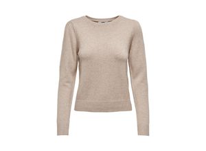 5715213801232 - JDY Rundhalspullover Marco Beige Melange Unifarben Beige - Gr M