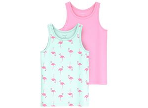 5715214387094 - - Unterhemd NMFTANK - FLAMINGO 2er Pack in glacier Gr98