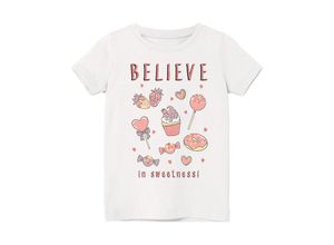 5715217919896 - - T-Shirt NMFVEEN BELIEVE in white alyssum Gr92