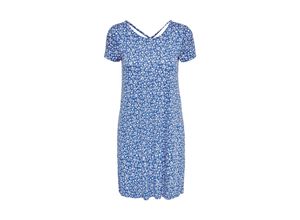 5715219764333 - ONLY Midikleid ONLBERA BACK LACE UP S S DRESS JRS NOOS Strong Blue WHITE FLOWERS GeblmtFloral Blau - Gr XS