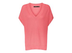 5715221834598 - VERO MODA Kurzarm-Pullover New Lexsun Tea Rose Unifarben Pink - Gr XS