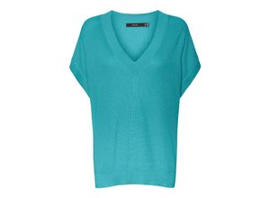 5715221834635 - VERO MODA Kurzarm-Pullover New Lexsun Porcelain Unifarben Türkis - Gr XS