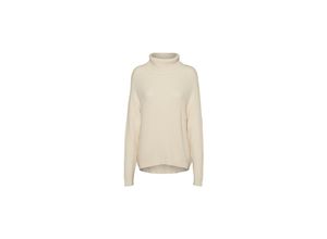 5715222171555 - VERO MODA Rollkragenpullover Holly Birch Unifarben Weiß - Gr M