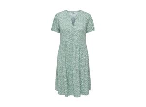 5715222245447 - ONLY Blusenkleid ONLZALLY LIFE S S THEA DRESS NOOS PTM Chinois Green White leafs GeblmtFloral Grün - Gr S