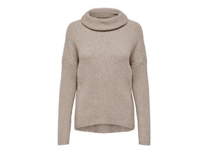 5715223103654 - ONLY Rollkragenpullover Katia Mocha Meringue Melange Unifarben Braun - Gr S