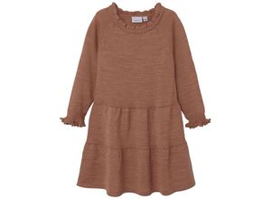 5715223508770 - - Woll-Langarmkleid NMFWHO in cognac Gr98