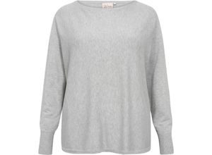 5715287866458 - Wasabi CONCEPT Pullover Samanda Melange U-Boot-Ausschnitt für Damen grau S