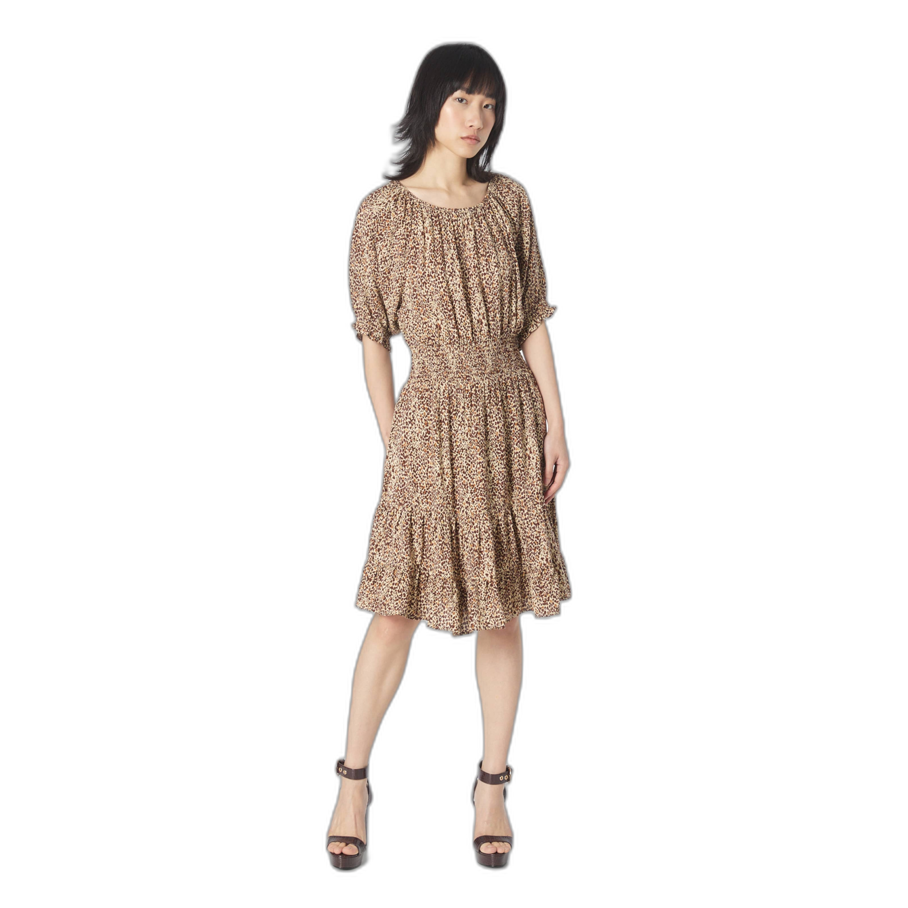 5715298643321 - Gesmoktes Kleid Frau byoung Joella 5715298643321 - Gesmoktes Kleid Frau byoung Joella