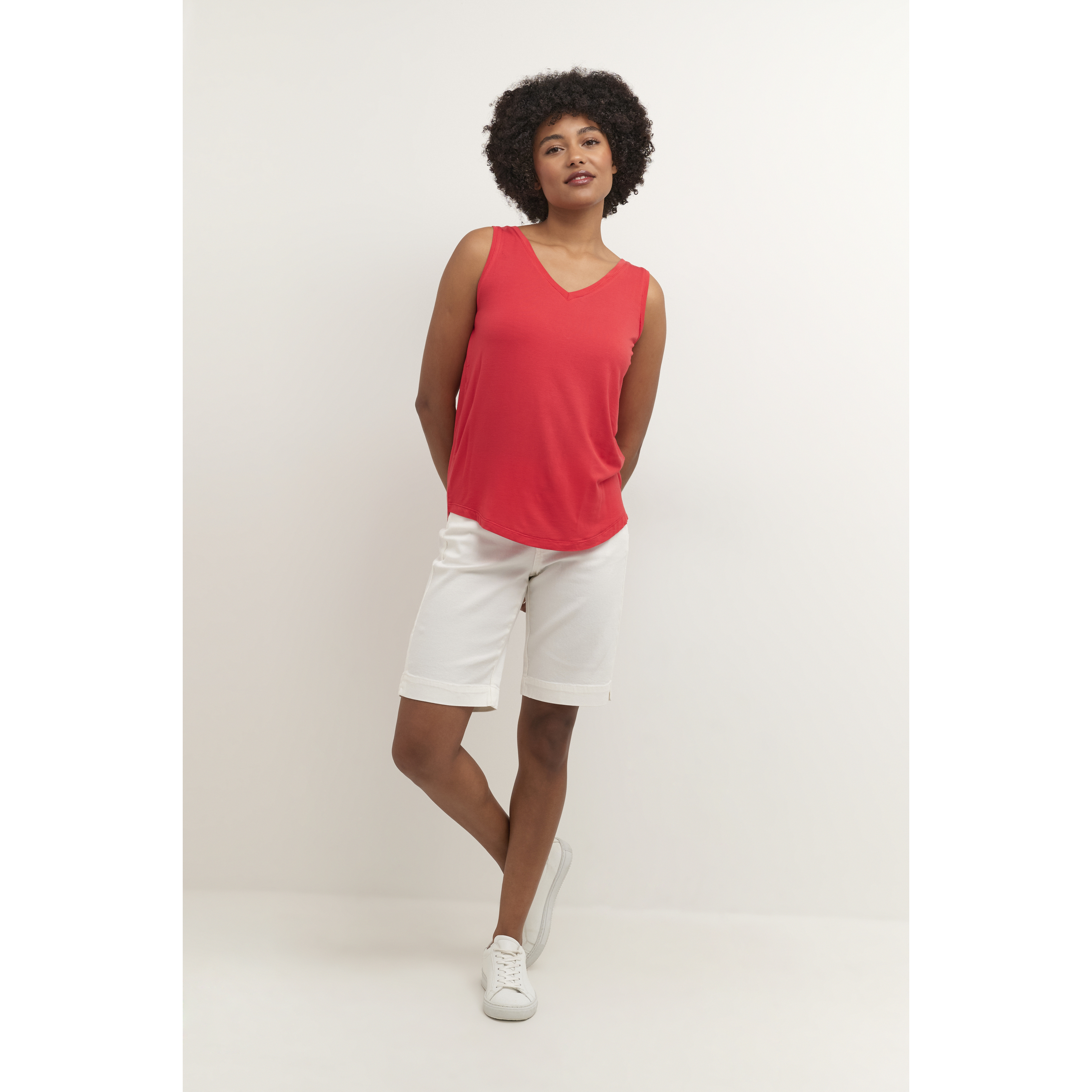 5715299041768 - Tanktop mit V-Ausschnitt Damen CULTURE Poppy