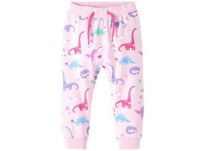 5715305541497 - - Sweathose NMFBELINA LOVELY DINOS in pink lavender Gr98