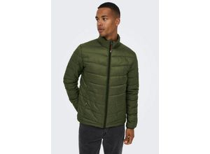 5715305730273 - ONLY & SONS Steppjacke CARVEN QUILTED PUFFER mit Stehkragen grün