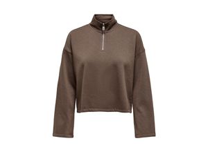 5715305780735 - ONLY Sweatshirt Pernille Coffee Quartz Unifarben Braun - Gr M