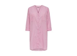 5715306087895 - ONLY Hemdbluse ONLAPELDOORN SOLID V-NECK L S SHIRT NOOS Begonia Pink Unifarben Pink - Gr S M