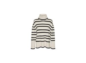 5715307695433 - VERO MODA Rollkragenpullover Saba Birch   Black Unifarben Weiß - Gr M