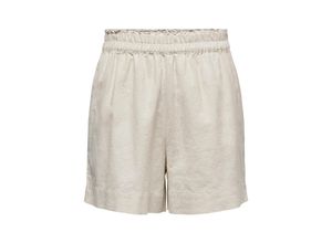 5715308010143 - ONLY Leinenshorts ONLTOKYO HW LINEN BLEND SHORTS PNT NOOS Moonbeam Unifarben Grau - Gr S