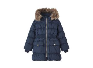 5715308735817 - - Daunen-Winterjacke NMFMETTY mit Kunstfell in dark sapphire Gr116