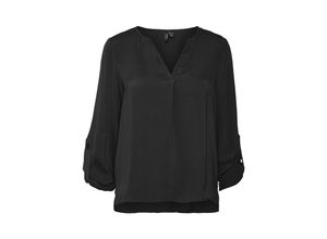 5715310527301 - VERO MODA Blusenshirt Wilma Black Unifarben Schwarz - Gr XS