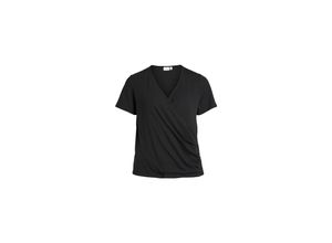 5715310548009 - VILA Wickelshirt Marley Black Unifarben Schwarz - Gr S