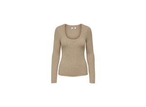 5715314085166 - JDY Strickpullover Magda Stucco Unifarben Braun - Gr M