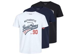 5715315670453 - Jack & Jones Herren Rundhals T-Shirt JJETHAN 3er PACK - Regular Fit